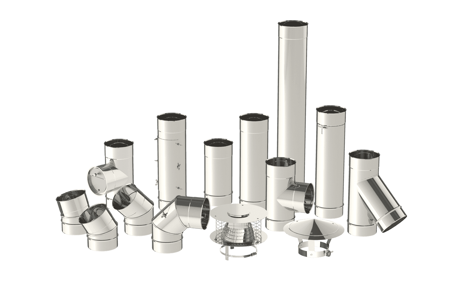 Rookkanaal enkelwandig INOX / RVS